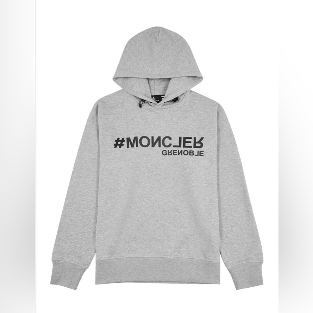 Moncler Gray Hoodie with Black Label